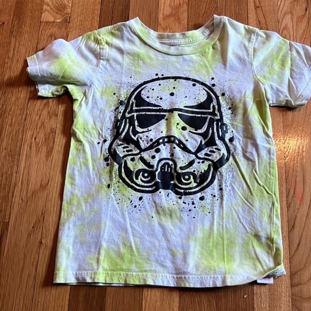 Disney Star Wars storm trooper tie dye shirt kids small 5-6